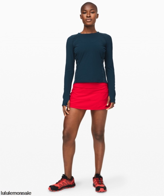 Lululemon Damen DELULU388 | Lululemon Deutschland Dunkelroter Pace Rivale Rock Mit Mittlerer Leibhöhe
